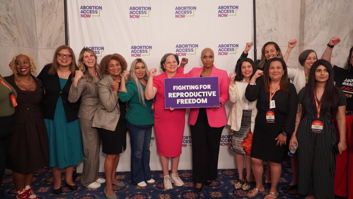 Co-Chair Ayanna Pressley and Task Force Chair McClellan join advocates and storytellers on Dobbs anniversary.